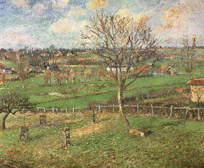 Camille Pissarro The peach trees in winter oil painting image